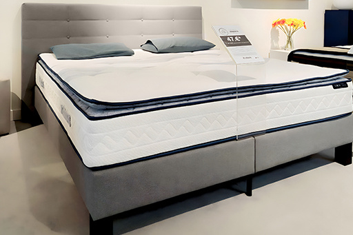 Ensemble matelas latex souple et son sommier tapissier 140x190 - Matelas No  Stress